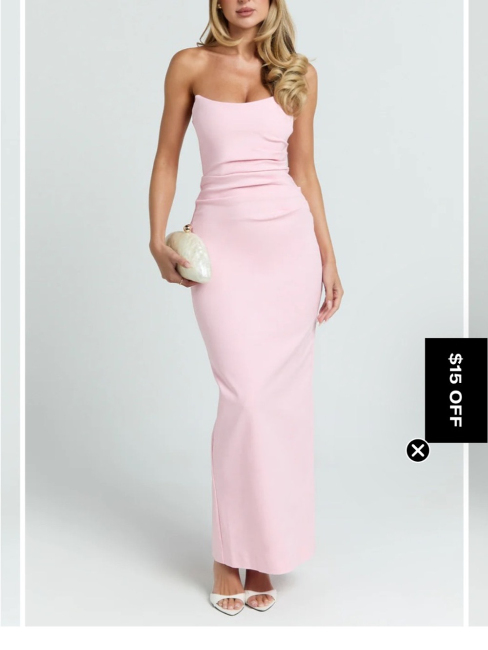 NWT Pietra Pink Dress Showpo Strapless Pink Maxi Dress - Elegant Evening Gown